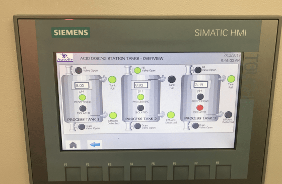 photo of a steam tank PLC Automation system.